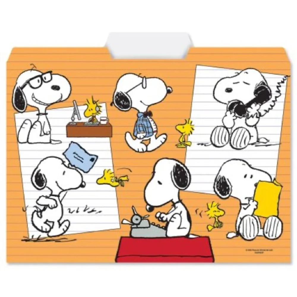 PEANUTS® Snoopy & Woodstock Brights Letter Top Tab File Folders, 12 ct (902177)